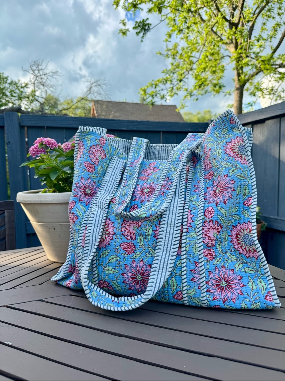 “September Haze” Quilted Tote